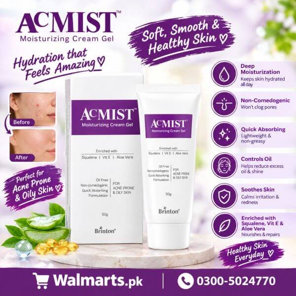 Brinton Acmist Moisturizing Cream Gel In Pakistan