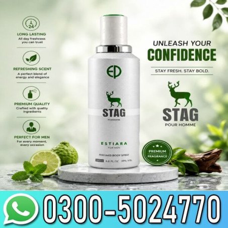 Estiara Stag White Perfume Body Spray In Pakistan