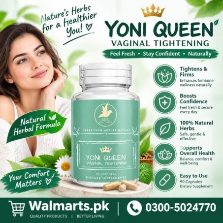 Yoni Queen Natural Vaginal Tightening Pills 90 Vegan Capsules In Pakistan