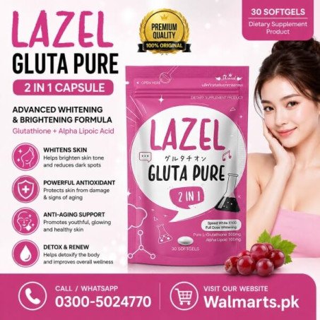 Lazel Gluta Pure 2 in 1 Capsule Price In Pakistan