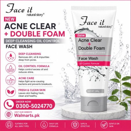 Face It Acne Clear Face Wash Oil Control 100g In Pakistan