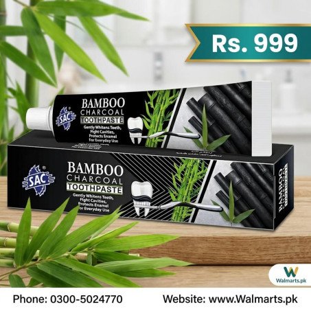 Sac Bamboo Charcoal Toothpaste