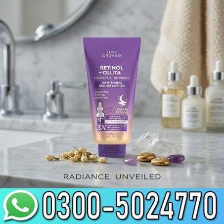 Luxe Organix Retinol + Gluta Youthful Radiance Brightening Serum Lotion In Pakistan