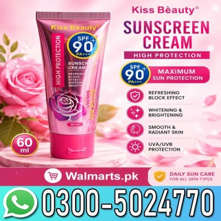 Kiss Beauty Sunscreen Cream SPF 90+ PA+++ 60ml In Pakistan