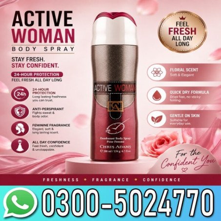 Chris Adams Active Woman Body Spray Price In Pakistan
