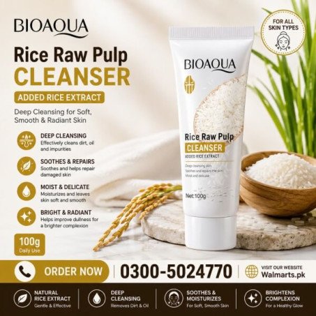 Bioaqua Rice Raw Pulp Cleanser In Pakistan