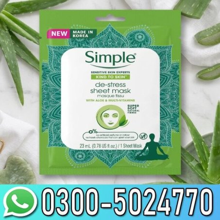 Simple De Stress Sheet Mask 23ml Price In Pakistan